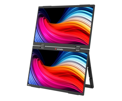 Monitor LED 21" i mniejszy Verbatim 15.6 Dual Monitor Essentials